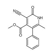 3-cyano-6-methyl-2-oxo-5-phenyl-1,2-dihydro-pyridine-4-carboxylic acid methyl ester结构式