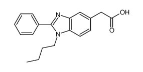 2-(1-butyl-2-phenylbenzimidazol-5-yl)acetic acid结构式