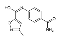 N-(4-carbamoylphenyl)-3-methyl-1,2-oxazole-5-carboxamide结构式