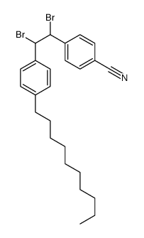 4-[1,2-dibromo-2-(4-decylphenyl)ethyl]benzonitrile Structure