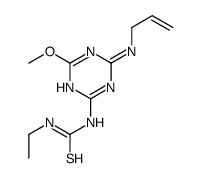 1-ethyl-3-[4-methoxy-6-(prop-2-enylamino)-1,3,5-triazin-2-yl]thiourea Structure