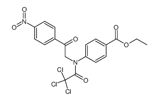 4-[[2-(4-Nitro-phenyl)-2-oxo-ethyl]-(2,2,2-trichloro-acetyl)-amino]-benzoic acid ethyl ester Structure