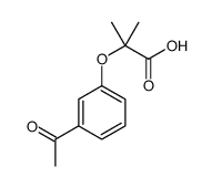 2-(3-acetylphenoxy)-2-methylpropanoic acid Structure