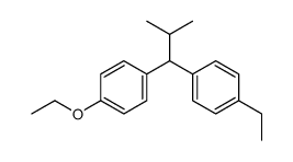 1-ethoxy-4-[1-(4-ethylphenyl)-2-methylpropyl]benzene结构式