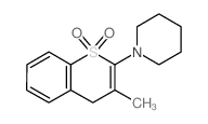 3-methyl-2-(1-piperidyl)-4H-thiochromene 1,1-dioxide structure