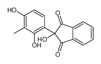 2-(2,4-dihydroxy-3-methylphenyl)-2-hydroxyindene-1,3-dione结构式