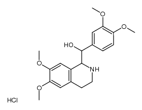 erythro-(+/-)-α-hydroxynorlaudanosine hydrochloride结构式