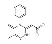 6-methyl-5-methylene-3-nitromethylene-4-phenyl-2,3,4,5-tetrahydro-[1,2,4]triazine结构式