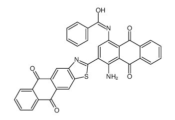 N-[4-氨基-3-[5,10-二氢-5,10-二氧代蒽并[2,3-D]噻唑-2-基]-9,10,-二氢-9,10-二氧代-1-蒽基]苯甲酰胺结构式