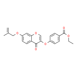 ethyl4-({7-[(2-methyl-2-propenyl)oxy]-4-oxo-4H-chromen-3-yl}oxy)benzoate结构式