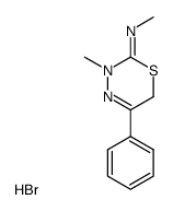 methyl-(3-methyl-5-phenyl-3,6-dihydro-[1,3,4]thiadiazin-2-ylidene)-amine, hydrobromide Structure