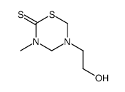 Tetrahydro-5-(2-hydroxyethyl)-3-methyl-2H-1,3,5-thiadiazine-2-thione结构式