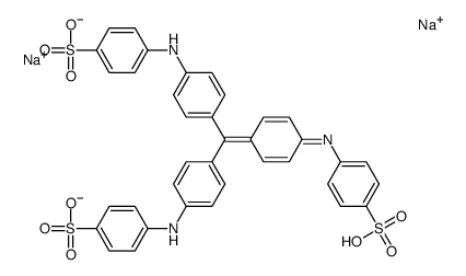 disodium 4-[[4-[bis[4-[(4-sulphonatophenyl)amino]phenyl]methylene]cyclohexa-2,5-dien-1-ylidene]amino]benzenesulphonate picture