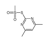 4,6-dimethyl-2-methylsulfonylsulfanylpyrimidine结构式