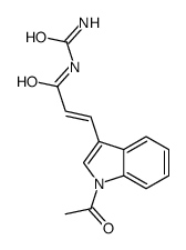 3-(1-acetylindol-3-yl)-N-carbamoylprop-2-enamide结构式