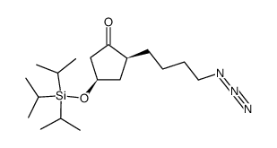 (3R,5S)-(+)-5-(4'-azidobutyl)-3-triisopropylsiloxycyclopentanone结构式