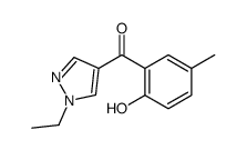 Methanone, (1-ethyl-1H-pyrazol-4-yl)(2-hydroxy-5-methylphenyl)- (9CI) Structure