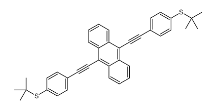 9,10-bis[2-(4-tert-butylsulfanylphenyl)ethynyl]anthracene结构式