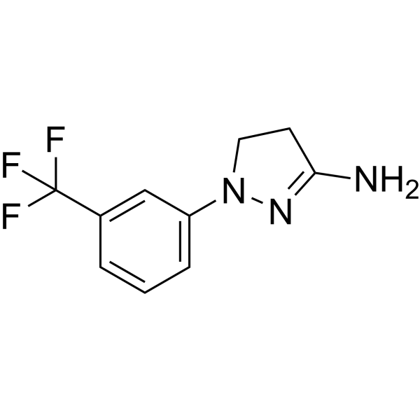 4,5-dihydro-1-[3-(trifluoromethyl)phenyl]-1H-pyrazol-3-amine结构式