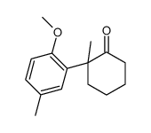 2-(2-methoxy-5-methylphenyl)-2-methylcyclohexan-1-one结构式