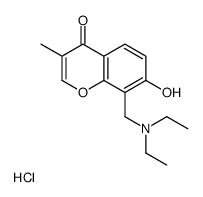 diethyl-[(7-hydroxy-3-methyl-4-oxochromen-8-yl)methyl]azanium,chloride Structure