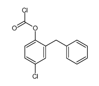(2-benzyl-4-chlorophenyl) carbonochloridate Structure