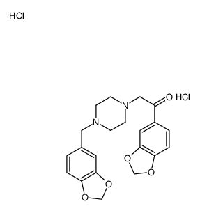 1-(1,3-benzodioxol-5-yl)-2-[4-(1,3-benzodioxol-5-ylmethyl)piperazin-1-yl]ethanone,dihydrochloride结构式