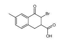 3-bromo-6-methyl-4-oxo-1,2,3,4-tetrahydro-[2]naphthoic acid结构式