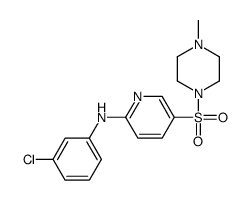 N-(3-chlorophenyl)-5-(4-methylpiperazin-1-yl)sulfonylpyridin-2-amine结构式