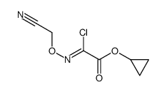 cyclopropyl 2-chloro-2-(cyanomethoxyimino)acetate结构式