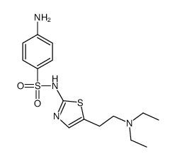 4-amino-N-[5-[2-(diethylamino)ethyl]-1,3-thiazol-2-yl]benzenesulfonamide结构式