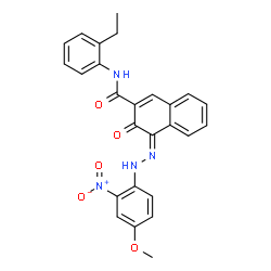 N-(2-ethylphenyl)-3-hydroxy-4-[(4-methoxy-2-nitrophenyl)azo]naphthalene-2-carboxamide structure