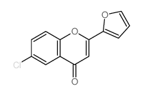 6-chloro-2-(2-furyl)chromen-4-one structure