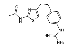 N-{4-[2-(4-{[amino(imino)methyl]-amino}phenyl)ethyl]-1,3-thiazol-2-yl}acetamide Structure