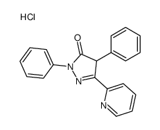 2,4-diphenyl-5-pyridin-2-yl-4H-pyrazol-3-one,hydrochloride结构式