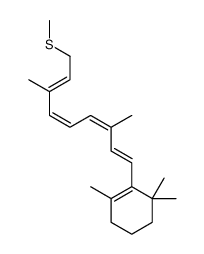 2-[(1Z,3Z,5Z,7Z)-3,7-dimethyl-9-methylsulfanylnona-1,3,5,7-tetraenyl]-1,3,3-trimethylcyclohexene结构式