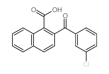 2-(3-chlorobenzoyl)naphthalene-1-carboxylic acid结构式