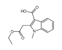 2-(2-ethoxy-2-oxoethyl)-1-methylindole-3-carboxylic acid Structure