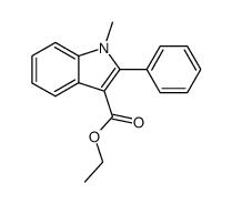 1-methyl-2-phenyl-indole-3-carboxylic acid ethyl ester结构式