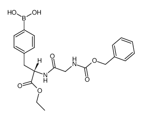 (S)-(4-(2-(2-(((benzyloxy)carbonyl)amino)acetamido)-3-ethoxy-3-oxopropyl)phenyl)boronic acid Structure