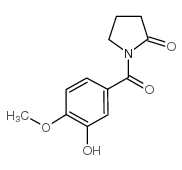 1-(3-Hydroxy-4-methoxybenzoyl)-2-pyrrolidinone结构式