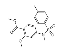 2-Methoxy-4-[methyl(p-tolylsulfonyl)amino]benzoic acid methyl ester Structure