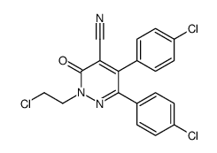 2-(2-chloroethyl)-5,6-bis(4-chlorophenyl)-3-oxopyridazine-4-carbonitrile结构式