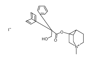 (1-methyl-1-azoniabicyclo[2.2.2]octan-3-yl) 3-hydroxy-2,2-diphenylpropanoate,iodide结构式