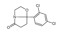 7a-(2,4-dichlorophenyl)-2,3,6,7-tetrahydropyrrolo[2,1-b][1,3]oxazol-5-one结构式
