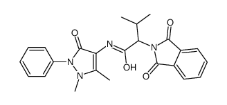 N-(1,5-dimethyl-3-oxo-2-phenylpyrazol-4-yl)-2-(1,3-dioxoisoindol-2-yl)-3-methylbutanamide结构式