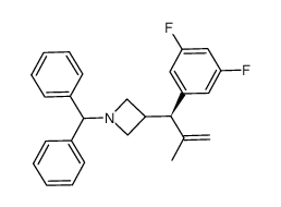 3-[(1R)-1-(3,5-difluorophenyl)-2-methylprop-2-en-1-yl]-1-(diphenylmethyl)azetidine Structure