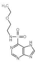 Purine-6-sulfonamide, N-(2-ethoxyethyl)- structure