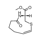 methyl (R,Z)-5-oxo-3,4,5,6,7,8-hexahydro-2H-1,4-thiazecine-3-carboxylate结构式