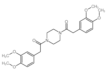 2-(3,4-dimethoxyphenyl)-1-[4-[2-(3,4-dimethoxyphenyl)acetyl]piperazin-1-yl]ethanone structure